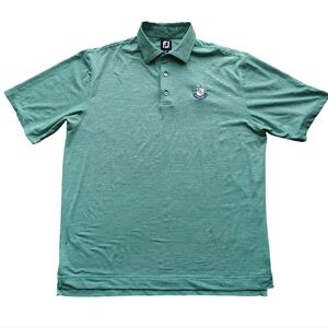 FootJoy Men's 2XL Golf Polo Shirt  Green Stripe McGawn Golf Clubs Logo Stretch